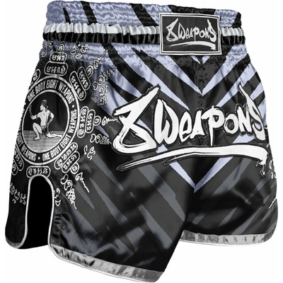 8 Weapons Muay Thai šortky 8 Ways Yant Black/Silver