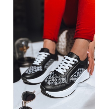 Sneakersy Abra s bílým potiskem zy0222 černé