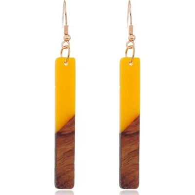 Izmael náušnice Wow Resin Žlutá 2 KP32694