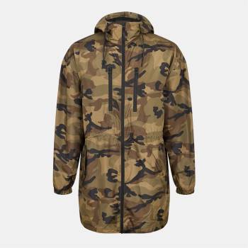 Brave Soul Анорак Brave Soul Men's Lightweight Camo Print Water Resistant Oversized Fit Parka - Khaki Print