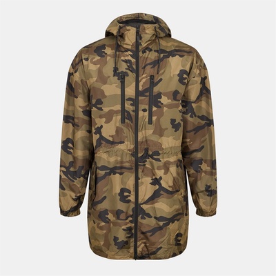 Brave Soul Анорак Brave Soul Men's Lightweight Camo Print Water Resistant Oversized Fit Parka - Khaki Print