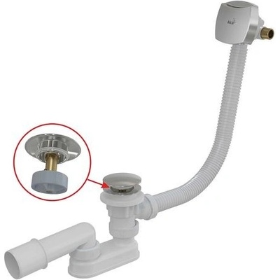Alcadrain Vaňový sifón 80 cm click/clack s prepadom, chróm A508CKM-80