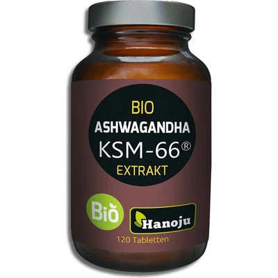 Hanoju Ашваганда KSM-66® - Спокойствие, фокус и устойчивост при стрес, 300 mg, 120 таблетки (399033 (9811120) HANOJU)