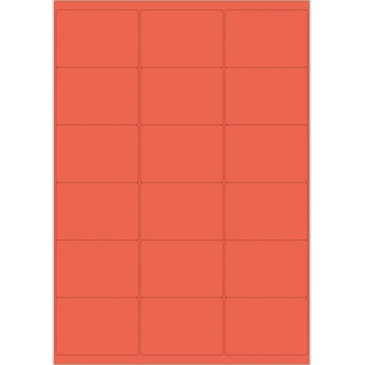 Print etikety 68x46,8 mm, červené, 18ks/A4