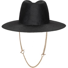 Ruslan Baginskiy Chain Strap Straw Fedora Hat