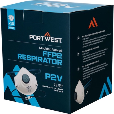 Portwest P211 respirátor Moulded Valved FFP2 10 ks