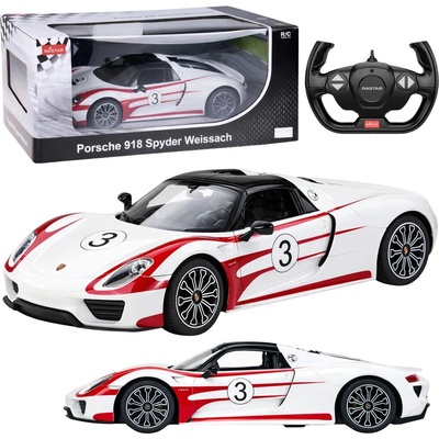 Rastar RC auto Porsche 918 Spyder Weissach biela 1:14