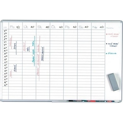 EkoTAB PK L plánovací tabule magnetická týdenní 70 x 100 cm