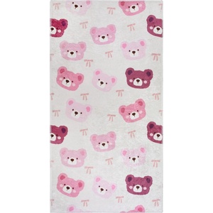 Vitaus Детски килим подходящ за пране розово и цвят слонова кост 80x150 cm Cute Teddies Pink - Vitaus (KRN-KID-2133-80x150)