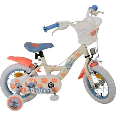 E & L Cycles Детски велосипед с помощни колела E & L cycles - С две ръчни спирачки, Disney Stitch, 12'', (31251-SAFW)