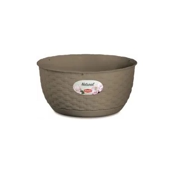 Image 1 of Stefanplast - Висяща кашпа панер Natural Line 30 см - беж (75503)