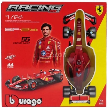 Bburago Bburago 1: 24 Ferrari F1 Racing Model KIT -SF24 (2024) №55 Карлос Сайнц със стойка