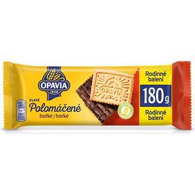 Opavia Zlaté Polomáčené hořké 180 g