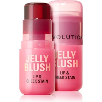 Makeup Revolution Jelly Blush tvářenka v tyčince na rty a tváře Strawberry Pink 5,5 g
