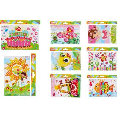 Kreativní set vánoční přání s kamínky + obálka140x230mm
