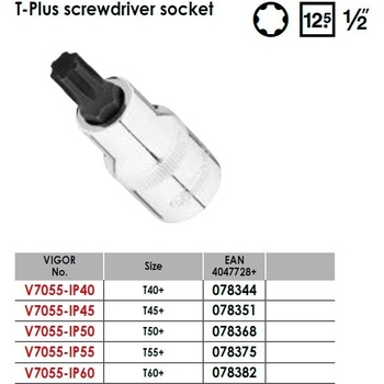 Image 1 of VIGOR Torx plus на вложка 1/2" - от 15.40лв
