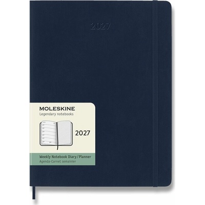 Moleskine A4 Týždenný 2027 Modrý
