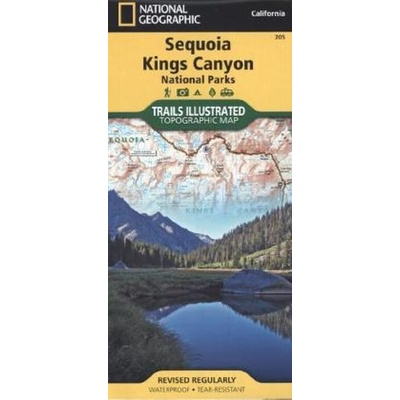 Sequoia Kings Canyon turistická mapa