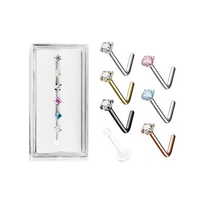Šperky4U sada 7mi piercingů do nosu N0000-06