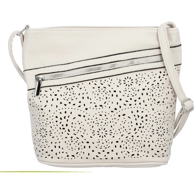 Trendy dámská koženková crossbody kabelka Tira béžová