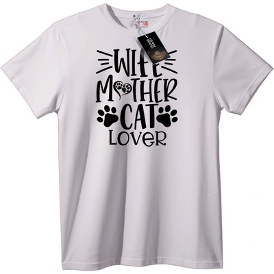 NOONEBRAND Тениска Съпруга Майка Котка - XS, Black