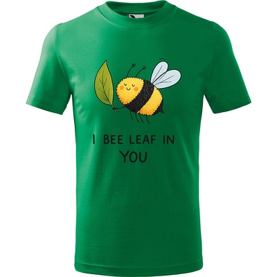 Handel detské tričko I bee leaf in you trávová zelená