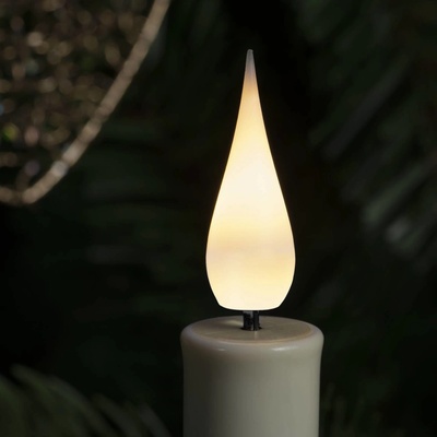 Konstsmide Christmas LED vánoční svíčky bezdrátové bílá 3D 12dílné 1911-210