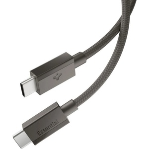 Spigen Кабел за данни Spigen Data Cable Essential EB6015CC - Type-C към Type-C, 60W - Сив (Gunmetal)