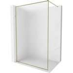 Mexen Kioto-XF душ кабина Walk-in с рамка 110 x 202 см, матирана 10 мм, златна - 800-110-104-50-30-X (800-110-104-50-30-X)