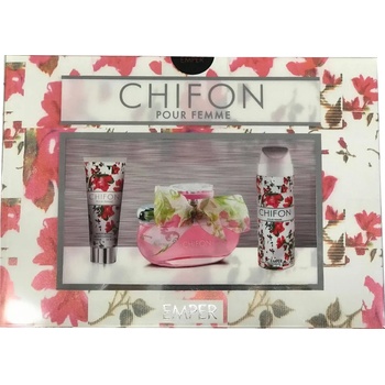 EMPER Chifon подаръчен комплект за жени, боди лосион, EDT 100мл , дезодорант 150мл