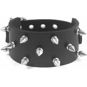 Leather & steel fashion гривна Spike - LSF1 106