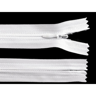 Prima-obchod Spirálový zip skrytý No 3 délka 60 cm autolock, barva Bílá