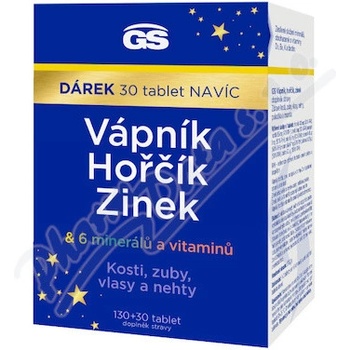GS Vápník Hořčík Zinek 130+30 tablet 2023