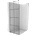 Mexen Kioto L душ параван Walk-in 80 x 200 см, черна мрежа, бяла - 800-080-103-20-77 (800-080-103-20-77)