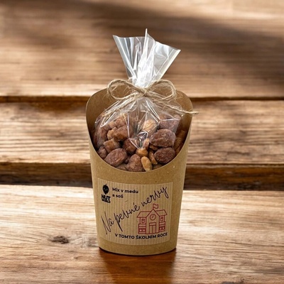 Nutworld Mix ořechů v medu a soli v celofánku a kelímku Na pevné nervy 180 g