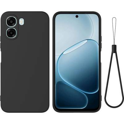 OPPO Силиконов Калъф за Oppo A6x 5G / A6x 4G - Гръб, Мек TPU, С Ремък, Вкл. Протектор - 4 Цвята