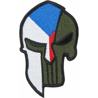 MILITARY RANGE nášivka vlajka ČR + SPARTAN PUNISHER velcro FAREBNÁ