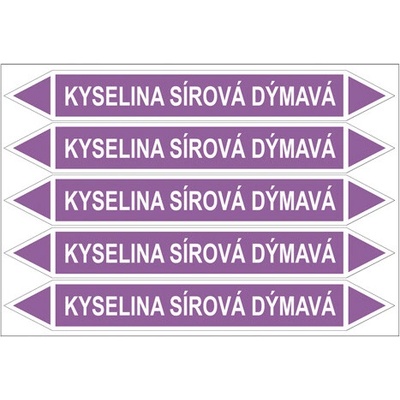 Značení potrubí, kyselina sírová dýmavá PZG 007248