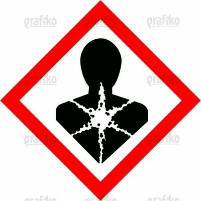 Grafiko | GHS 08 – látky nebezpečné pro zdraví - symbol - Materiál Samolepící PVC folie, Rozměr 100x100mm