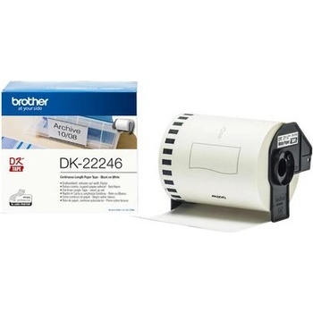 Brother DK-22246 Continuous Paper Label Roll - Black on White, 103mm wide (DK22246)