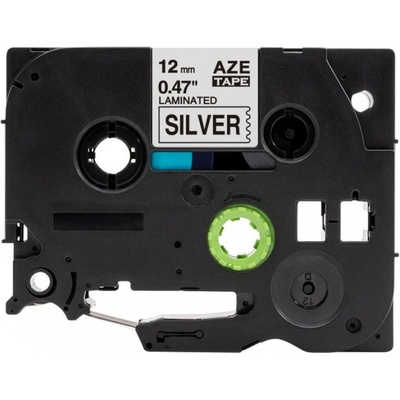 Compatible Съвместима лента с Brother TZ-931 / TZe-931, 12mm x 8m, черен печат / сребърен фон (TZe-931)
