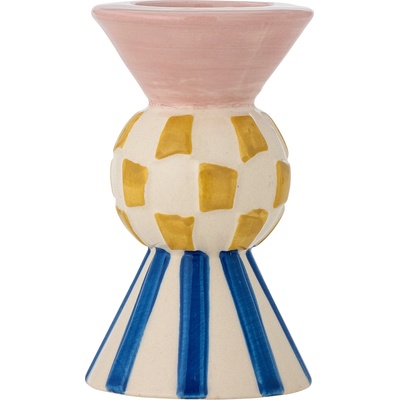 Bloomingville Bob Свещник за класическа свещ или чаени свещи, розово-син (82062973)