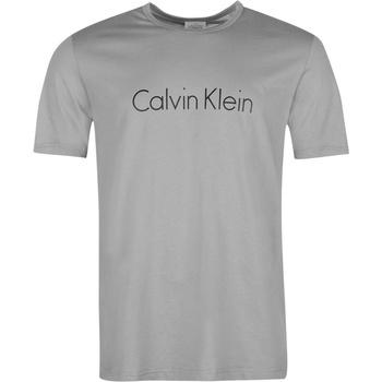 Calvin Klein Short Sleeve Logo Crew T Shirt Grey