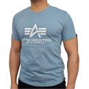 Alpha Industries Basic T-shirt greyblue pánske tričko modré