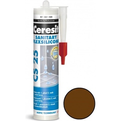 Ceresit CS 25 silikon sanitární - 280 ml brown