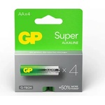 GP Batteries Алкална батерия gp super lr6 aa, 4 бр. в опаковка, 1.5v, gp15a (gp-ba-15a21-sb4) - xtreme