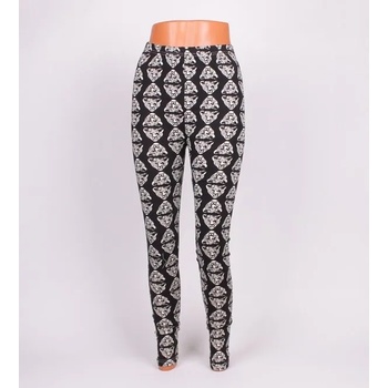 Image 1 of Еластичен дамски клин в черен цвят с образи на бял тигър