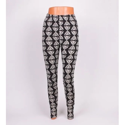 Еластичен дамски клин в черен цвят с образи на бял тигър