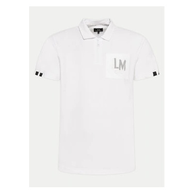 La Martina Тениска с яка и копчета YMP015 JS324 Бял Regular Fit (YMP015 JS324)