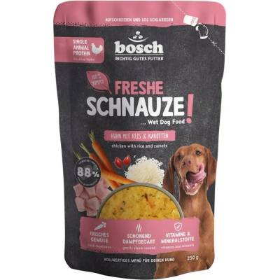 Bosch Freshe Schnauze s kuřecím masem, rýží a mrkví mono 250 g